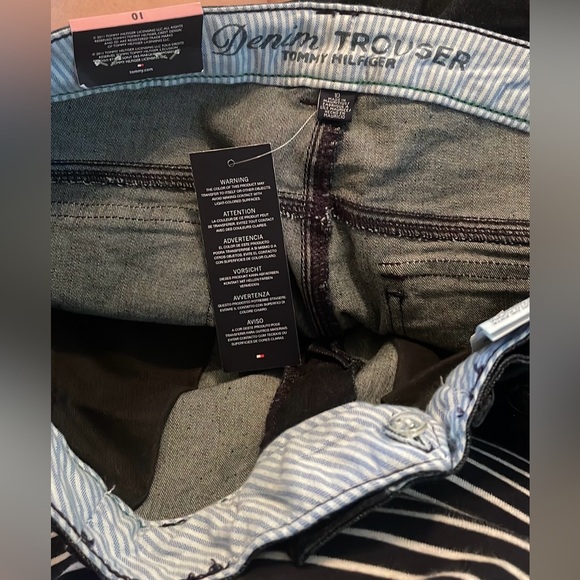 Tommy Hilfiger Denim Trouser Jeans Sailor Front Nautical Flare Stretch Flap - Picture 4 of 8